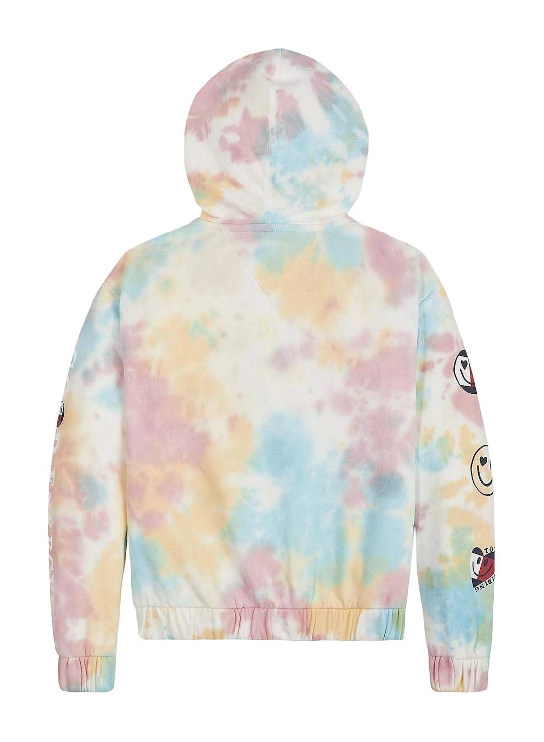 Sweat Tommy Hilfiger Zip Tie Dye Multi Menina