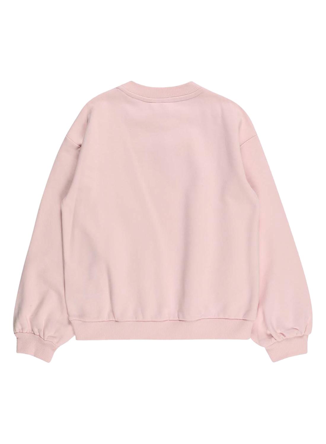 Sweat Tommy Hilfiger Script Rosa Para Menina