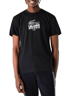 T-Shirt Lacoste TH1228 Preto Para Homem