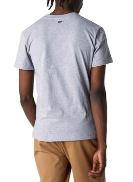 T-Shirt Lacoste TH1228 Cinza Para Homem