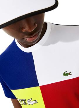 T-Shirt Lacoste Sport Colorblock Multi Homem