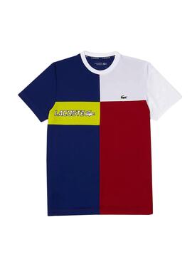 T-Shirt Lacoste Sport Colorblock Multi Homem