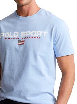 T-Shirt Polo Ralph Lauren Sport Azul Homem