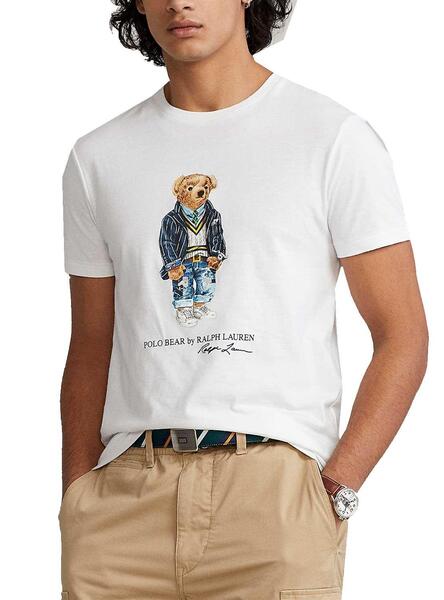 T-Shirt Polo Ralph Lauren Polo Bear Branco Homem