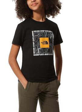 T-Shirt The North Face Box Preto Para Menino e Menina