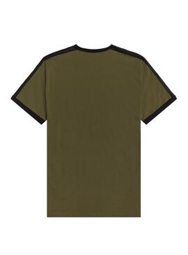 T-Shirt Fred Perry Ringer Banda Verde Para Homem