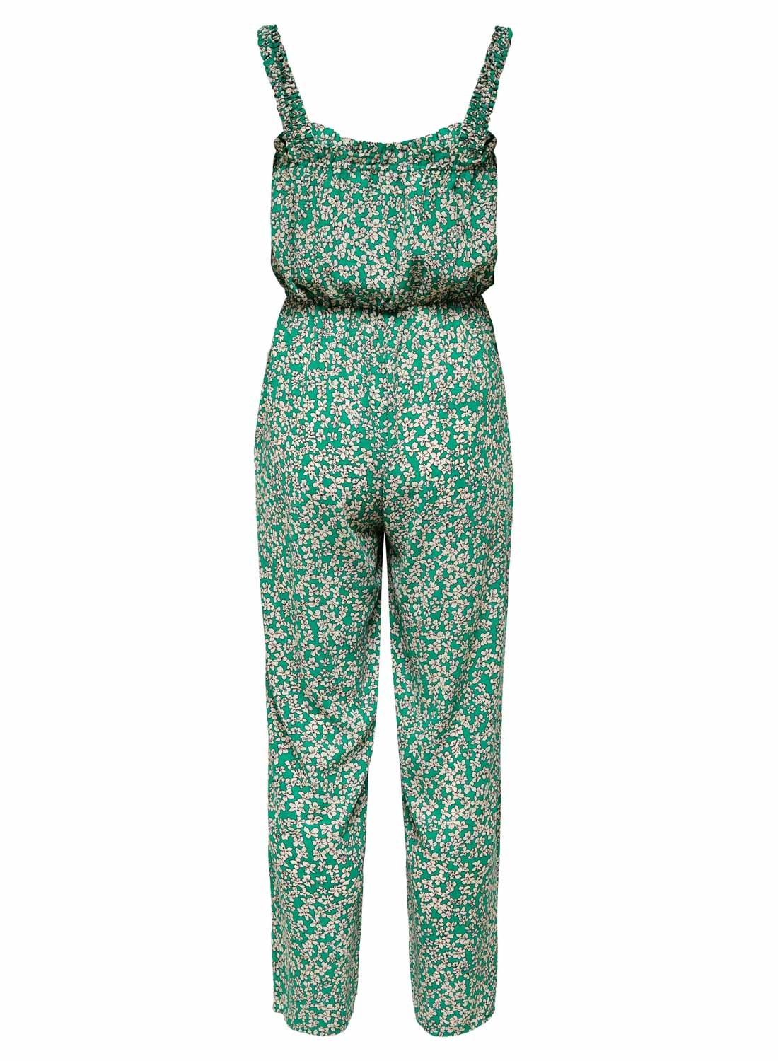 Jumpsuit Only Fuchsia Life Strap Estampado Verde Mulher