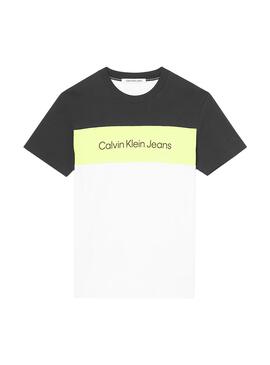 T-Shirt Calvin Klein Colorblock Para Homem