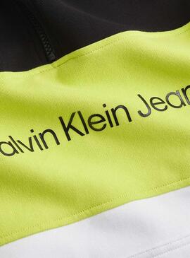 Sweat Calvin Klein Colorblock Quarter Homem