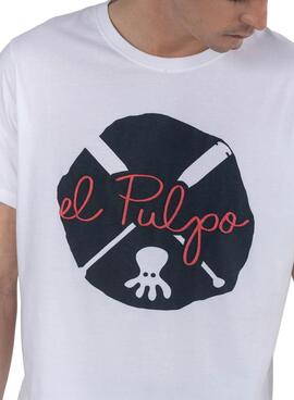 T-Shirt El Pulpo New Color Splash Branco Homem