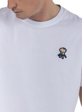 T-Shirt El Pulpo Preppy Flower Branco para Homem