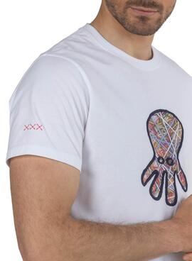 T-Shirt El Pulpo Sophi Branco para Homem