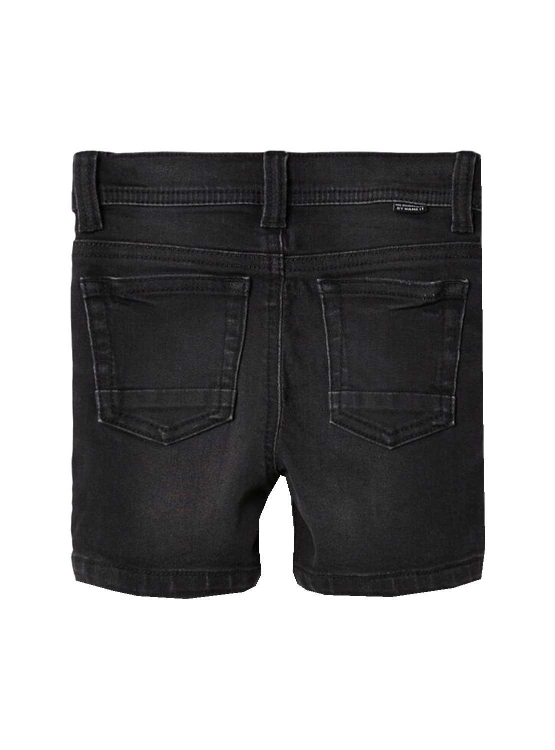 Bermuda Name It Sofus Denim Preto para Menino