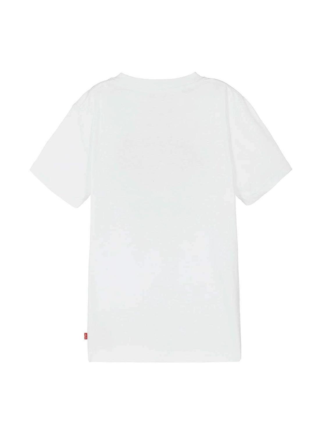 T-Shirt Levis Batwing Spray Branco para Menino