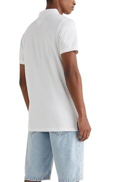 Polo Tommy Jeans Solid Stretch  Branco para Homem