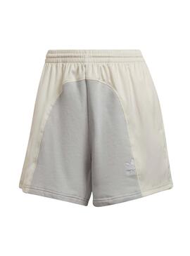 Short Adidas Adicolor Split Trefoil Beige y Cinza