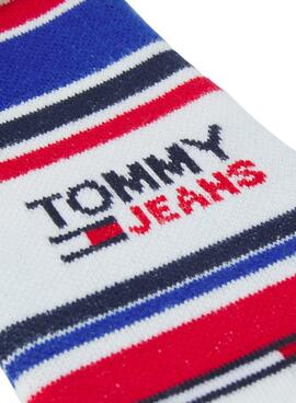 Maias Tommy Jeans Invisibles Listras Multi Azul
