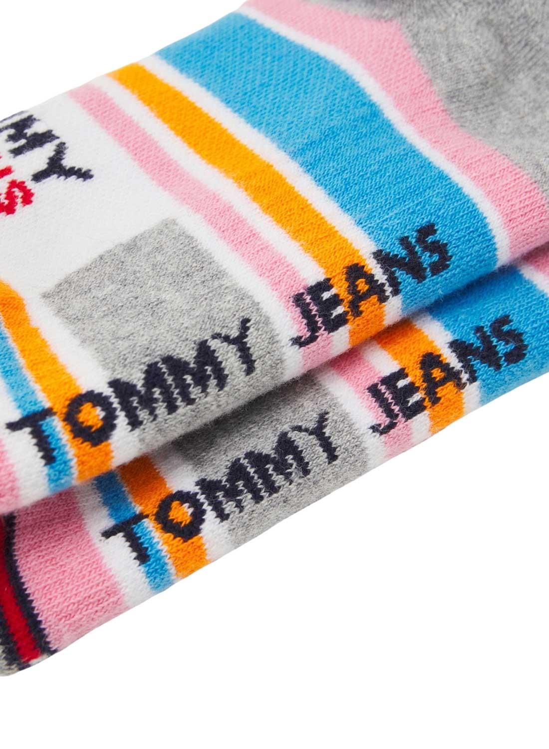 Maias Tommy Jeans Invisível Listras Multi Mulher