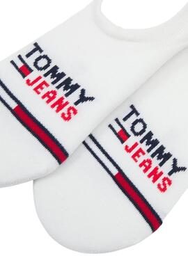 Maias Tommy Jeans Invisíveis Logo Brancos