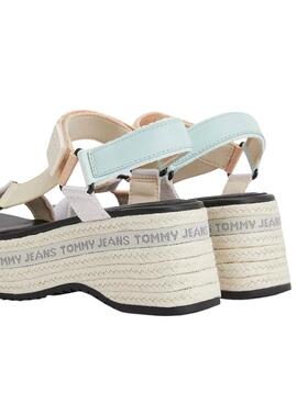 Sandálias Tommy Jeans Wedge Oxygen Multicolor
