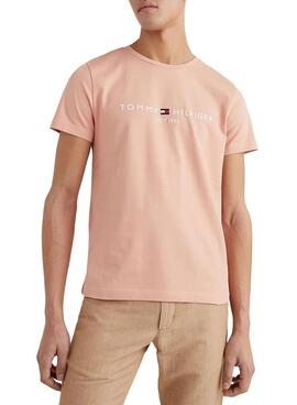 T-Shirt Tommy Hilfiger Logo Coral para Homem