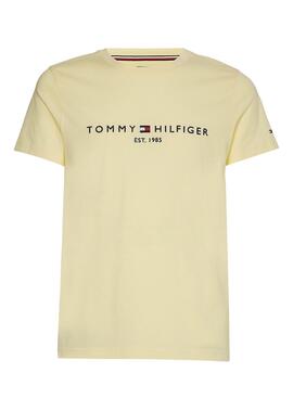 T-Shirt Tommy Hilfiger Logo Amarilla para Homem