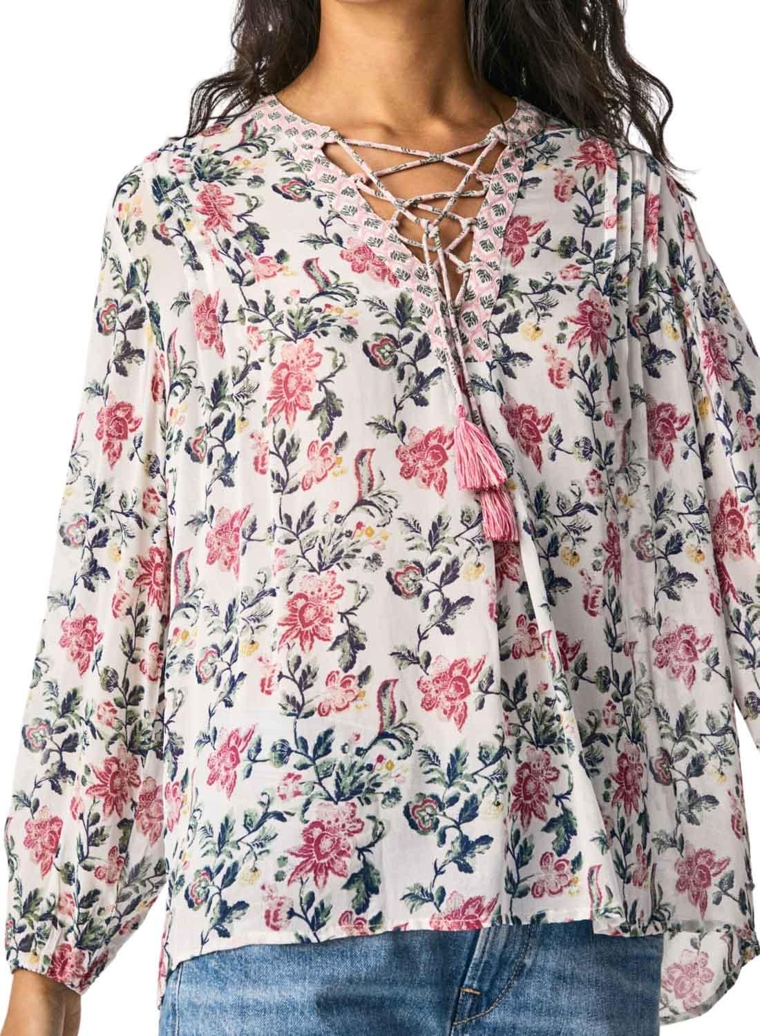 Blusa Pepe Jeans Minete Estampado Floral Mulher