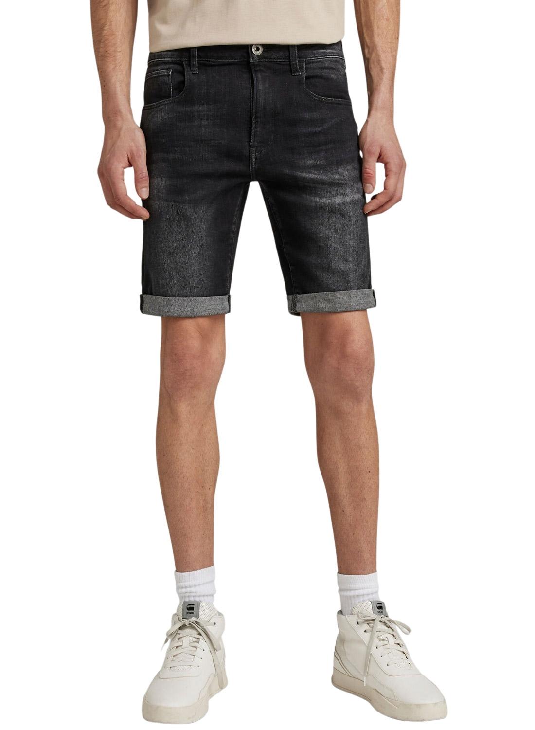 Bermuda Denim G-Star 3301 Slim Preto para Homem