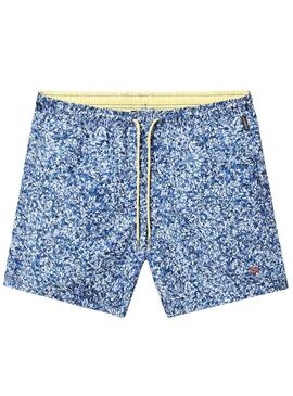 Swimsuit Napapijri Vail Estampado Flor Azul Homem