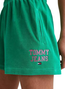 Short Tommy Jeans ABO POP Verde para Mulher