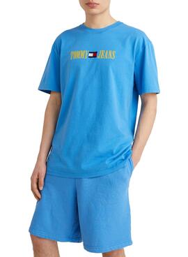 T-Shirt Tommy Jeans ABO POP Azul para Homen