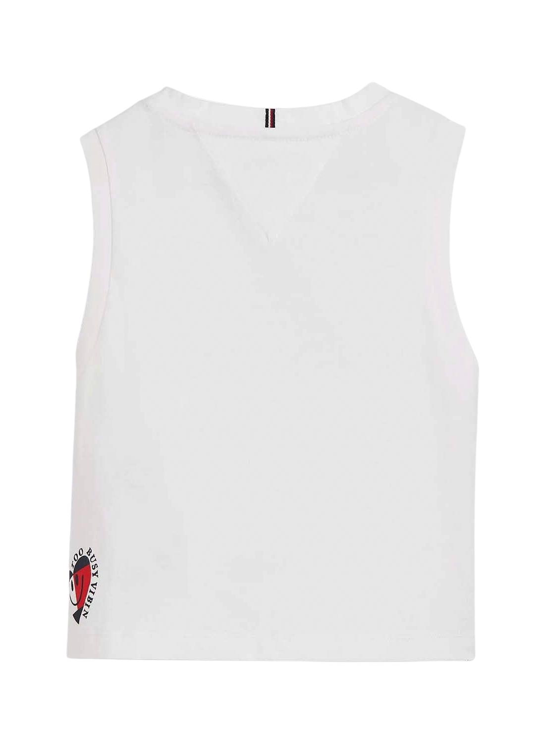 T-Shirt Tommy Hilfiger Positive Branco Menina