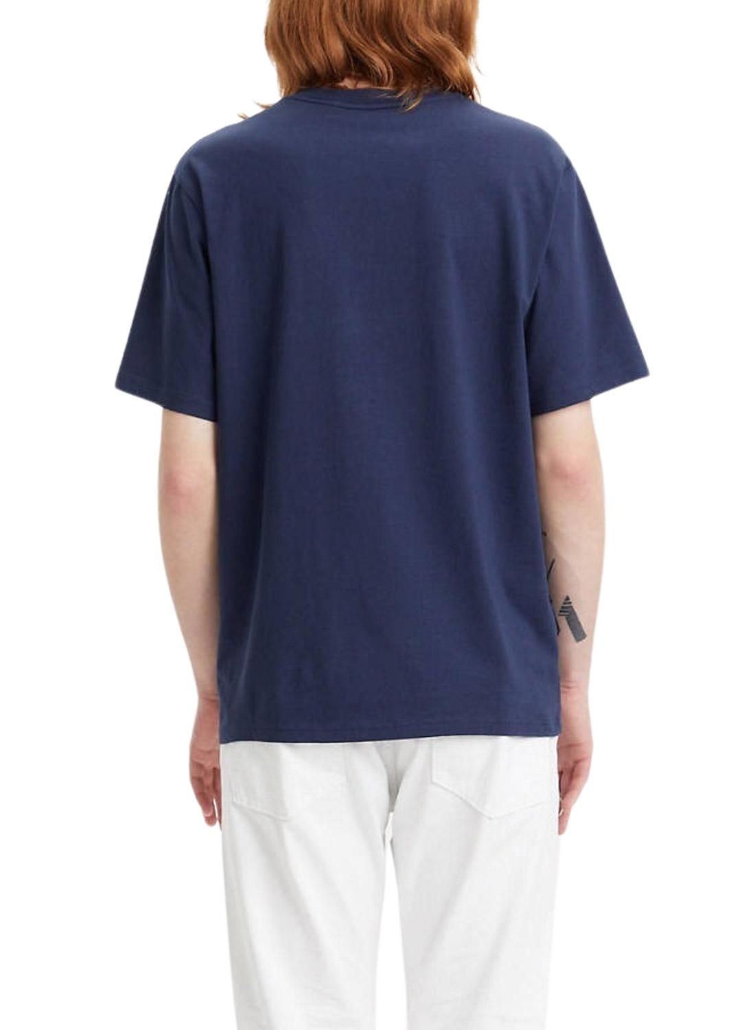 T-Shirt Levis Relaxed Fit Azul Marinho Unissex