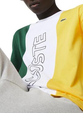 T-Shirt Lacoste Sport Tricolor para Homem