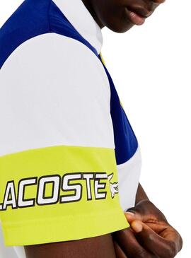 Polo Lacoste Sport Colorblock Branco para Homem