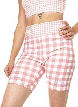 Leggings Ciclistas Vans Mixed Up Gingham Rosa Mulher