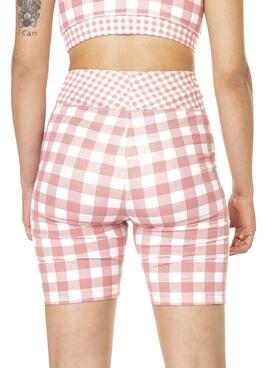 Leggings Ciclistas Vans Mixed Up Gingham Rosa Mulher