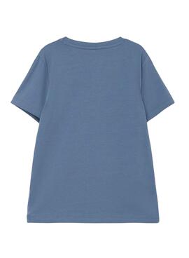 T-Shirt Name It Among Us Cinza Azul para Menino