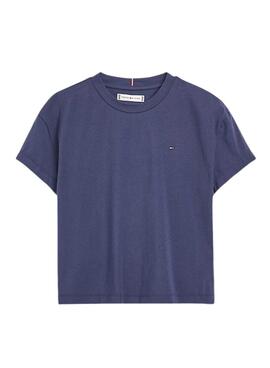 T-Shirt Tommy Hilfiger Distintivo Azul Marinho Menino