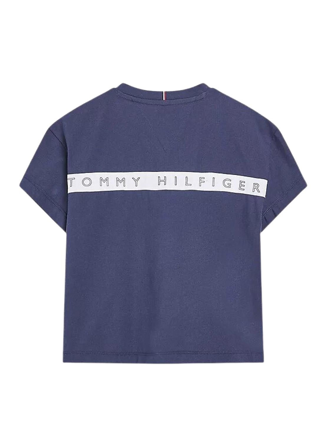 T-Shirt Tommy Hilfiger Distintivo Azul Marinho Menino