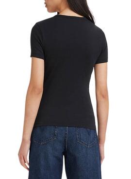 T-Shirt Levis Rib Baby Preto para Mulher