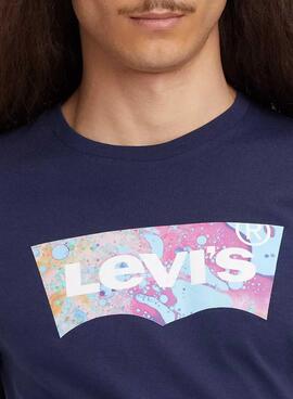 T-Shirt Levis Graphic Crewneck Marina Homem