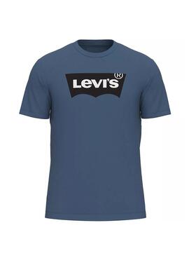 T-Shirt Levis Graphic Crewneck Logo Azul Homem