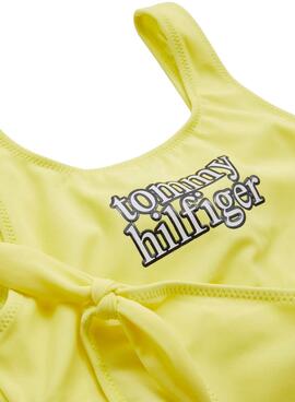 Biquíni Tommy Hilfiger Logo Amarelo para Menina