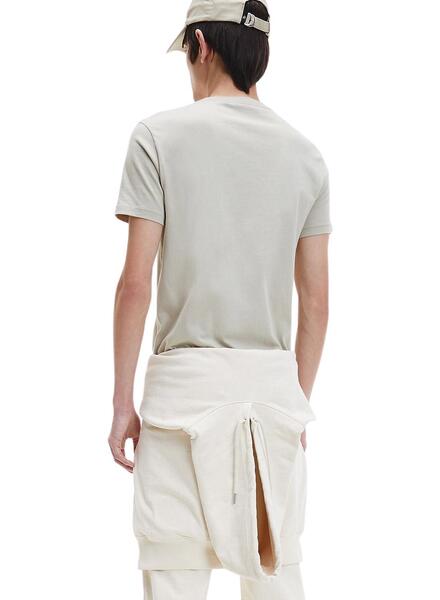 T-shirt Calvin Klein com Monograma Slim Branco