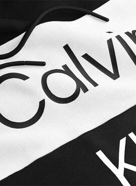 Sweat Calvin Klein Logo Contraste Preto Homem