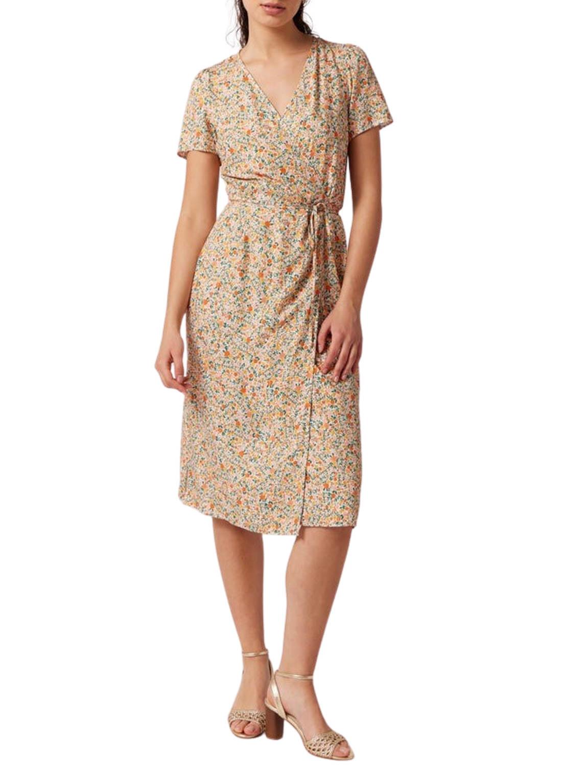 Vestido Naf Naf Senr Estampado Flores Multicolor