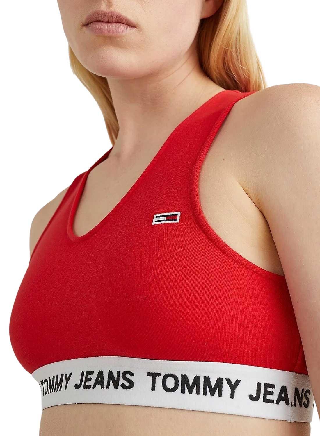 Top Tommy Jeans Super Crop Vermelho para Mulher