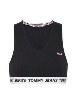 Top Tommy Jeans Super Crop Preto para Mulher
