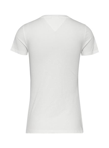 T-Shirt Tommy Jeans Skinny Essential Branco Mulher